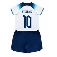 Echipament fotbal Anglia Raheem Sterling #10 Tricou Acasa Mondial 2022 pentru copii maneca scurta (+ Pantaloni scurti)
